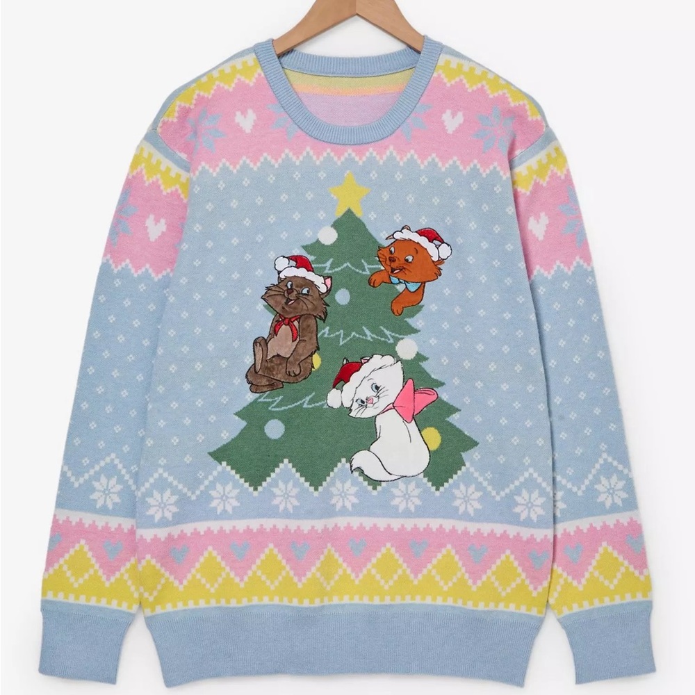 Disney The Aristocats Kittens Tree‎ Holiday Sweater — BoxLunch Exclusive